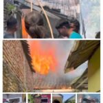 Rumah warga Ngadirejo Kartasura terbakar dan petugas pemadam kebakaran melakukan penanganan