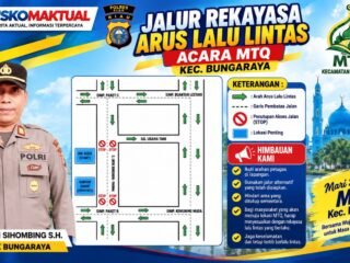 Rekayasa lalu lintas MTQ Bungaraya di jalur Bungaraya Pakning