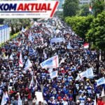 50 ribu buruh menggelar aksi di Jakarta membawa 11 tuntutan RUU Perlindungan Ketenagakerjaan
