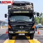 Simulasi Jatanlin Korlantas Polri mendeteksi truk overload