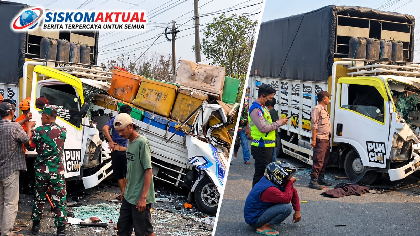 Kecelakaan beruntun di Lintas Timur Lampung saat kabut asap mengganggu jarak pandang