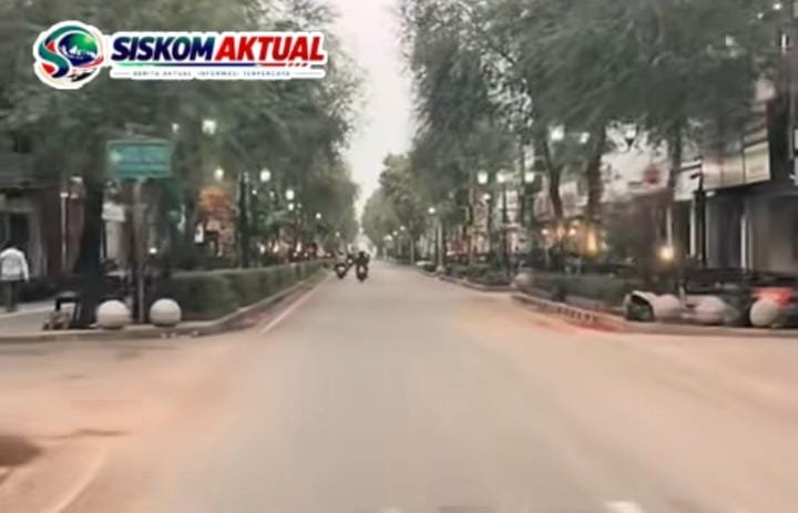 Situasi pasca demonstrasi di pusat Kota Yogyakarta mulai kondusif pada Kamis (29/10/2026)