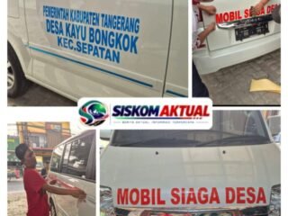 PELAYANAN TERCEPAT UNTUK WARGA, PEMDES KAYU BONGKOK KEC. SEPATAN SIAGAKAN MOBIL SIAGA DESA 24 JAM